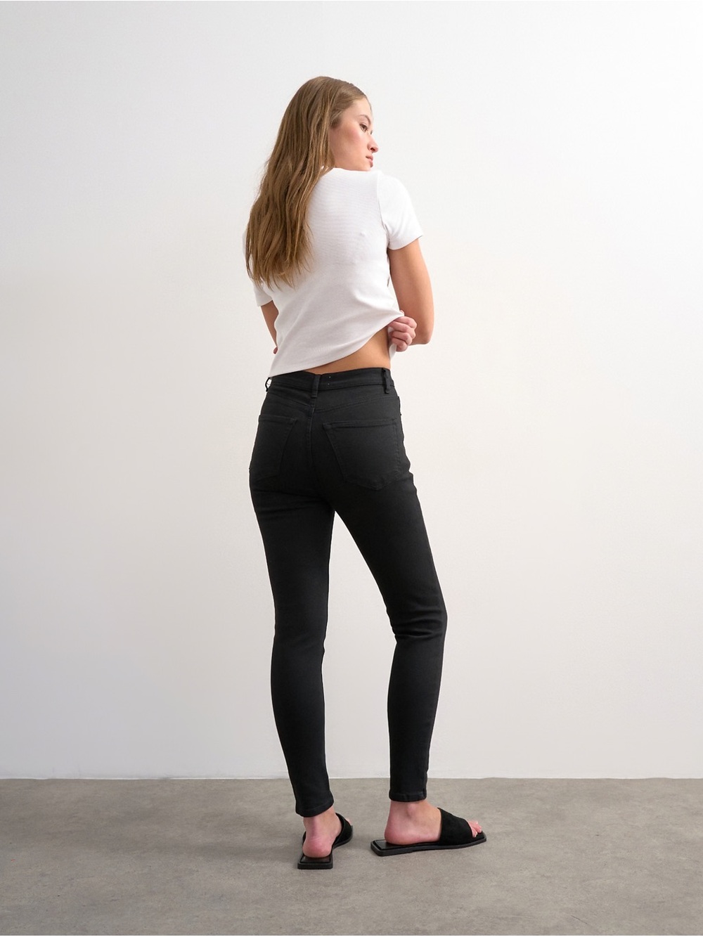Topshop Black High-Rise Skinny Jeans for Women